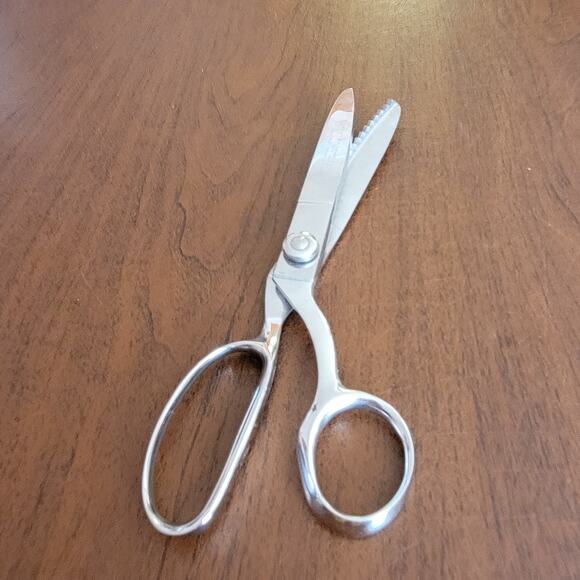 Vintage Wiss Chrome Plate Zig Zag Pinking Shears Scissors Newark, NJ, USA - Picture 10 of 12